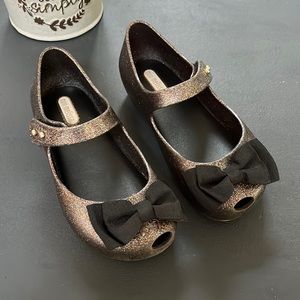 Mini Melissa black glitter